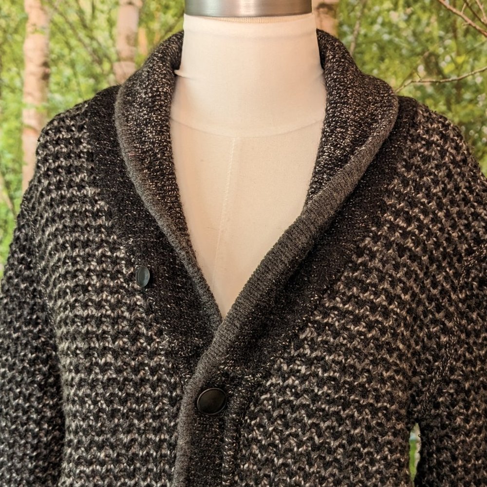 Rag & Bone For Neiman Marcus Gray Wool Shawl Coll… - image 4